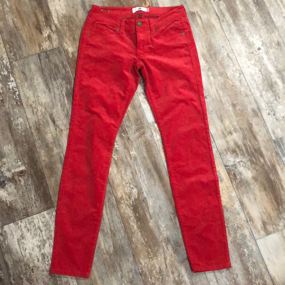 Cabi | Super Skinny Red Corduroy Pants size 2 3136